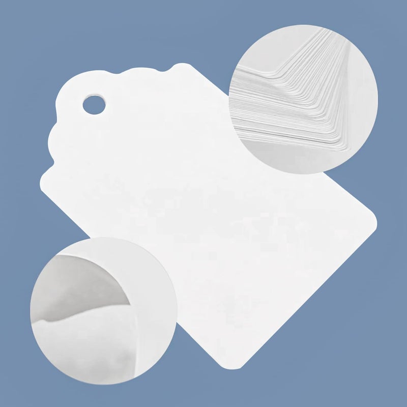OLPDDZ 1000PCS White Blank Unstrung Price Tags, Micro Tagging Gun，1.75 x 1.093 Inches - Premium Quality Durable Paper Hang Tags for Clothing, Retail, Ideal for Gift Labeling and Sale Pricing - Image 3